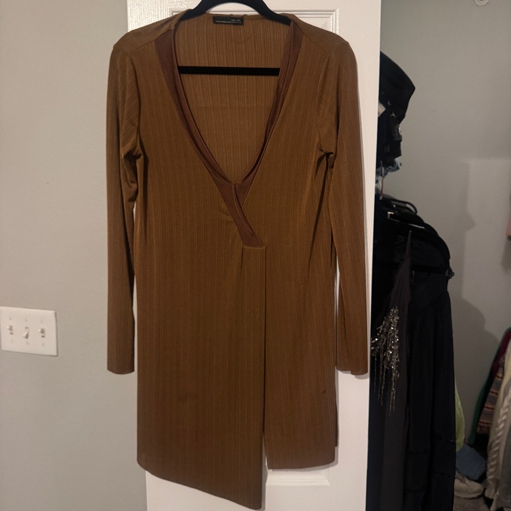 Zara Bronze Long Sleeve Tunic
